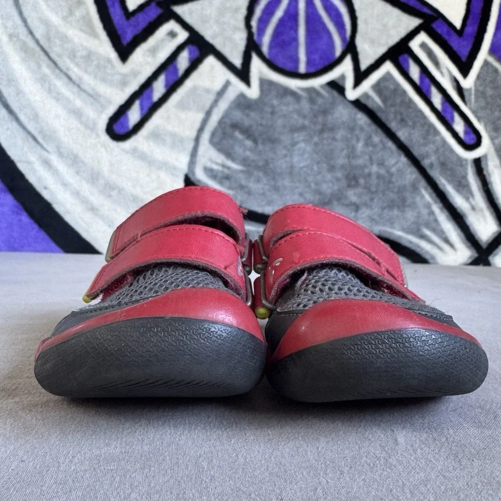 Size 8c - PLAE Kids TY Eco Red / Steel Sneaker Shoes